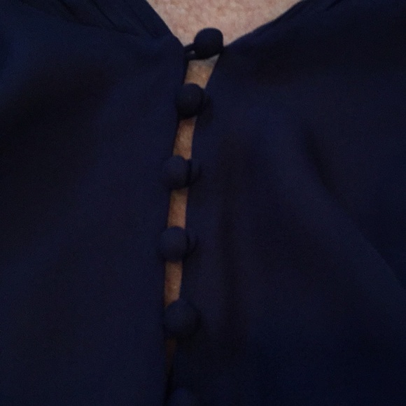 Navy blue silk Parker dress - Picture 7 of 7